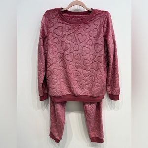 GEORGE Pink, Heart PJ Set - Small/Medium